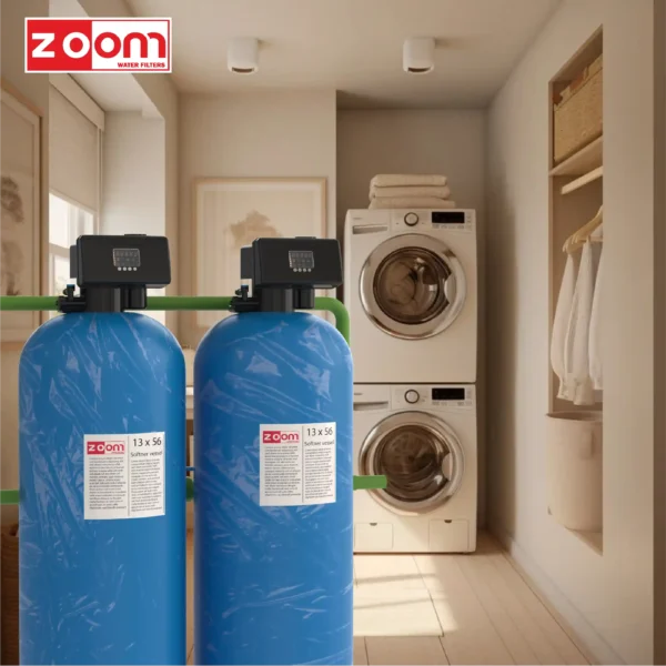 Zoom Water Softener preventing limescale buildup in home appliances.
