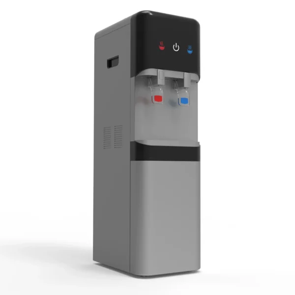 Eco water cooler with sleek design providing filtered cold water without plastic bottles