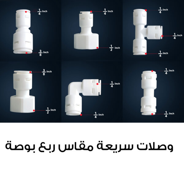 Internal Quick Fittings for Filters – ¼ Inch (6.35 mm)